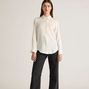 Quince Ivory Washable Silk Blouse